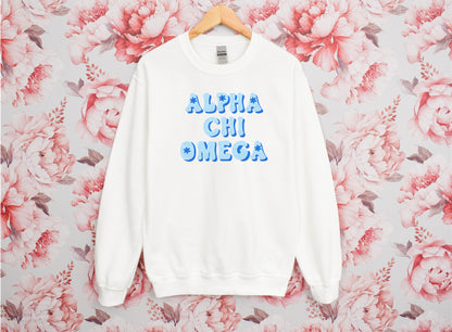 Groovy Blue Sorority Crewneck Sweatshirt