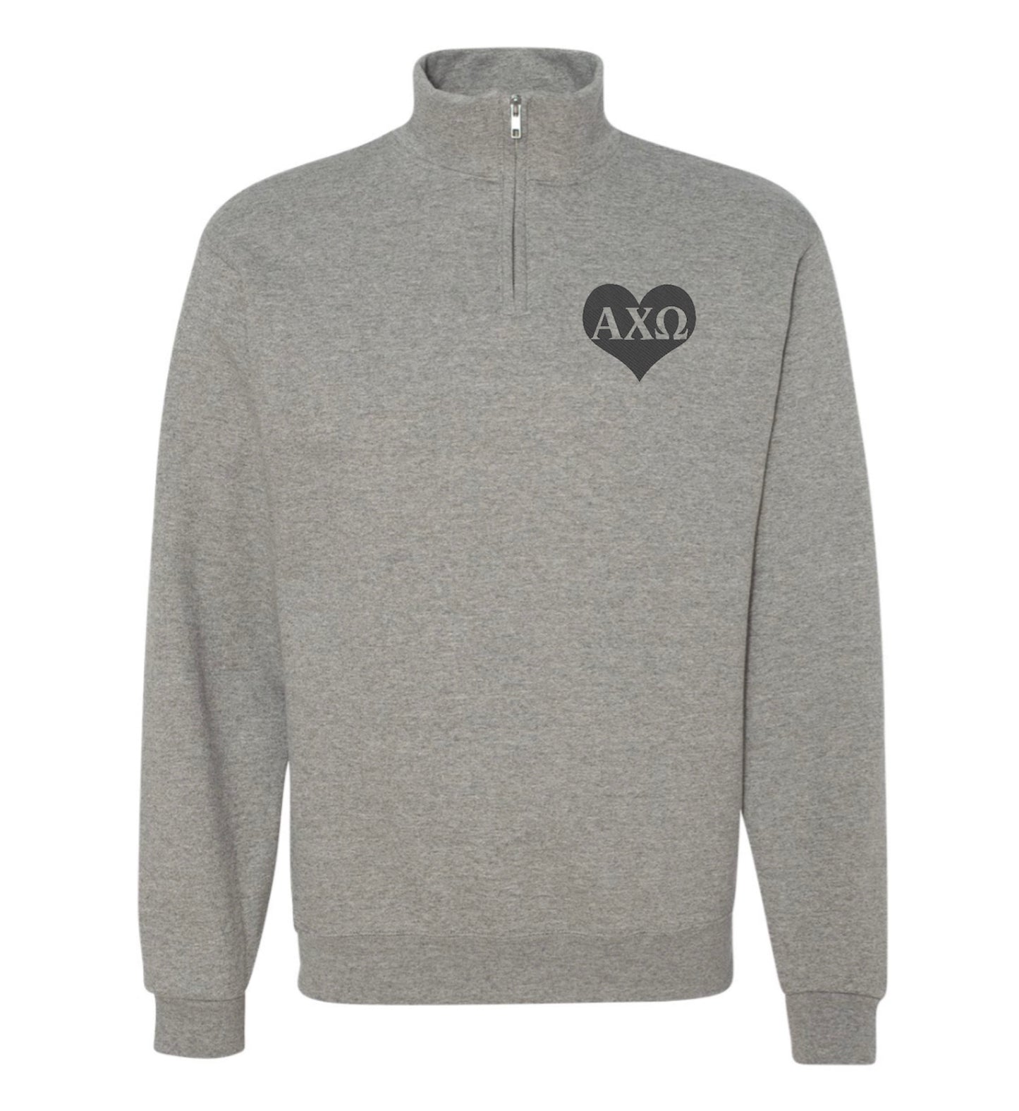 Heart Sorority Quarter Zip Fleece Jacket