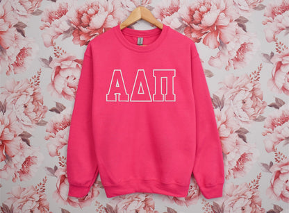 Sorority Letter Outline Crewneck Sweatshirt