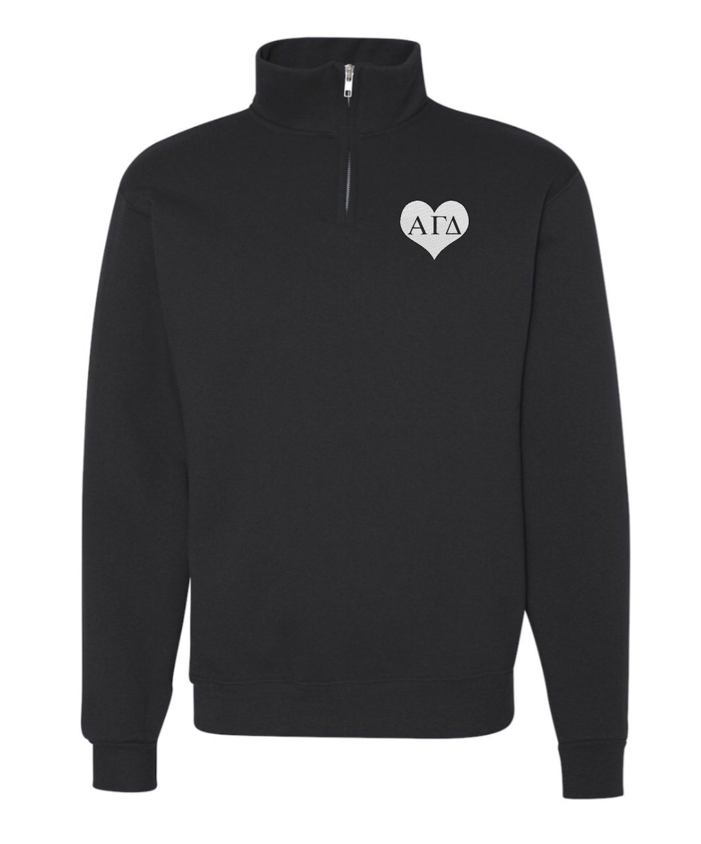 Heart Sorority Quarter Zip Fleece Jacket