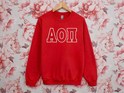 Sorority Letter Outline Crewneck Sweatshirt