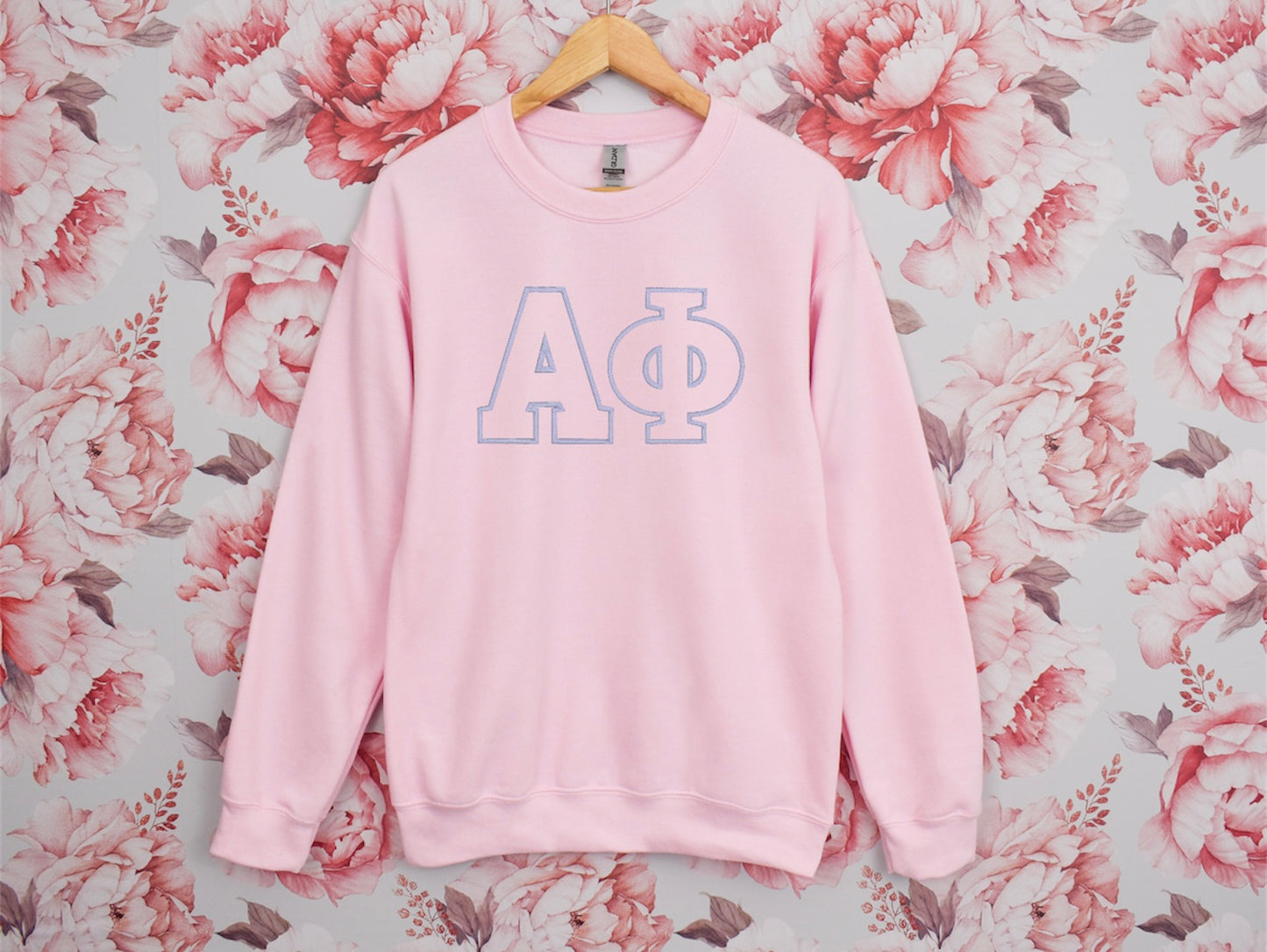 Sorority Letter Outline Crewneck Sweatshirt