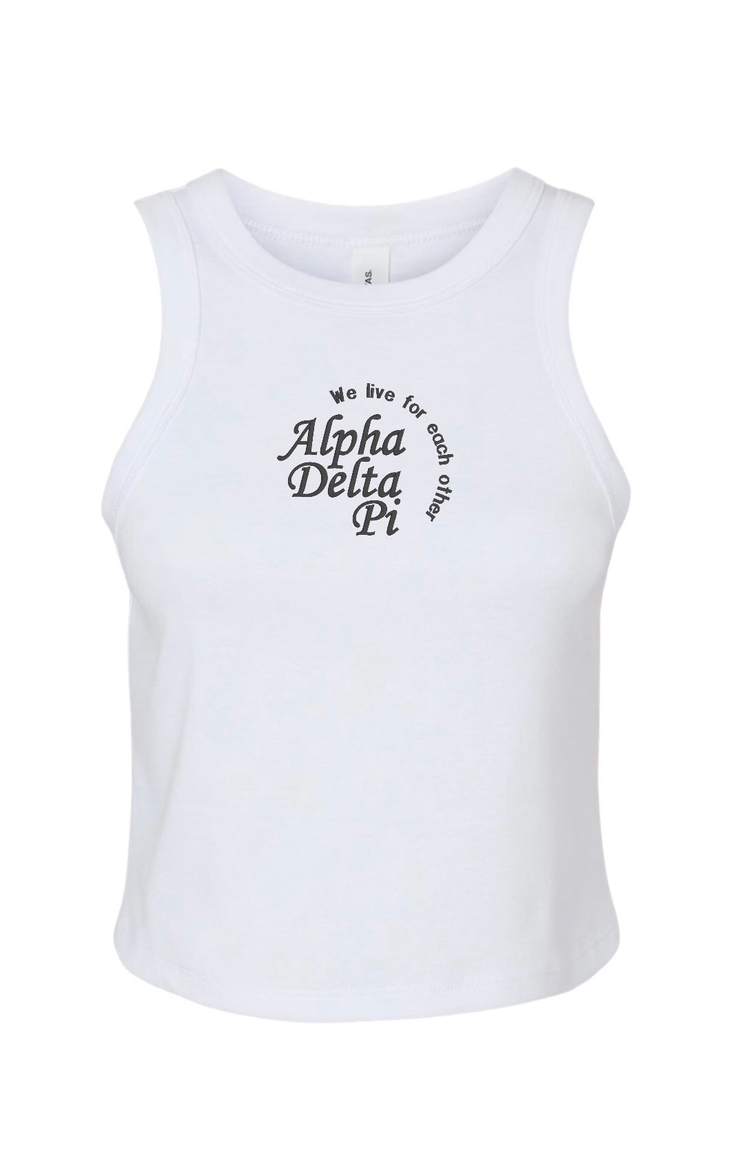 Embroidered Sorority Motto Tank Top