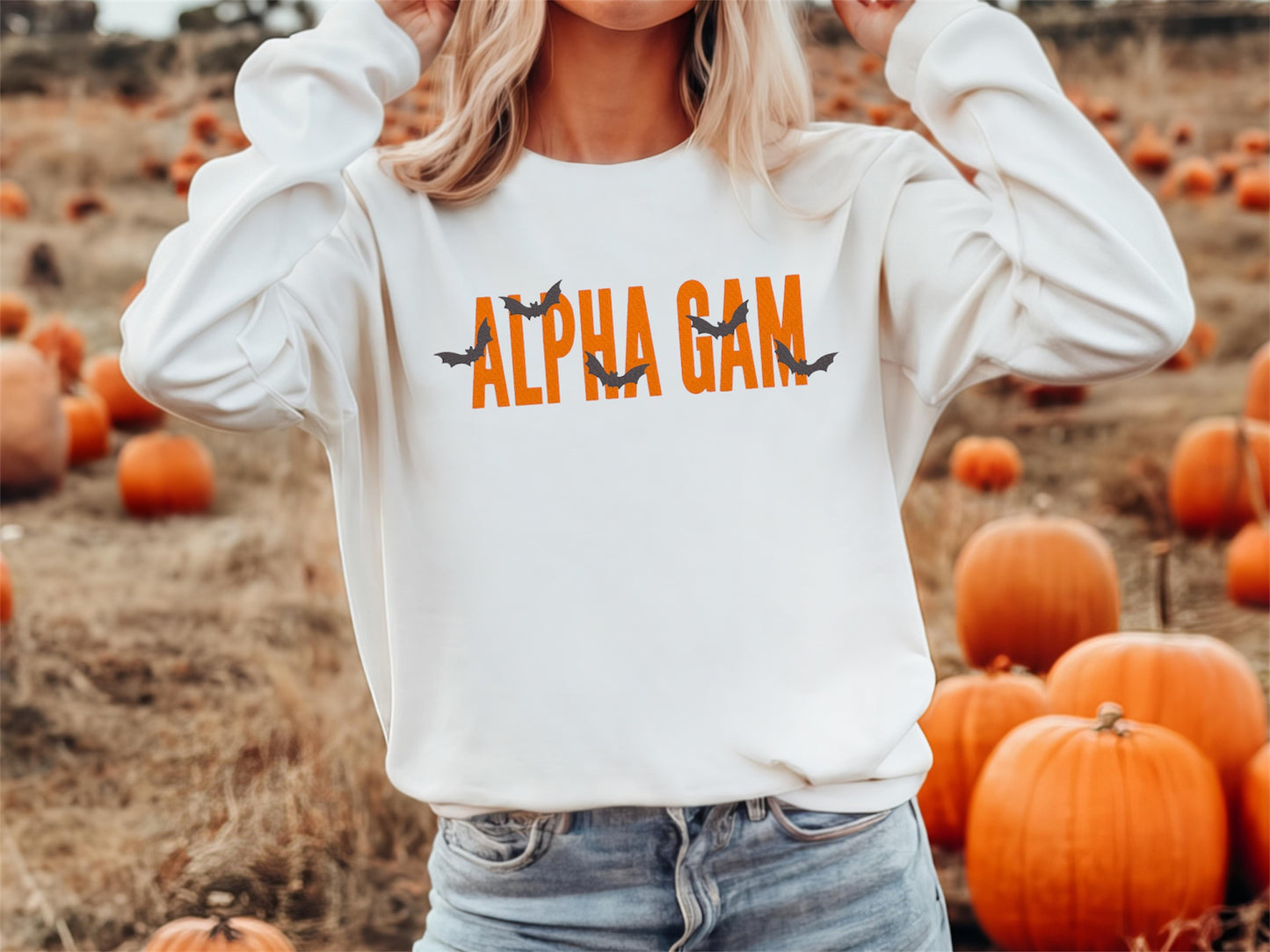 Halloween Bats Sorority Crewneck Sweatshirt