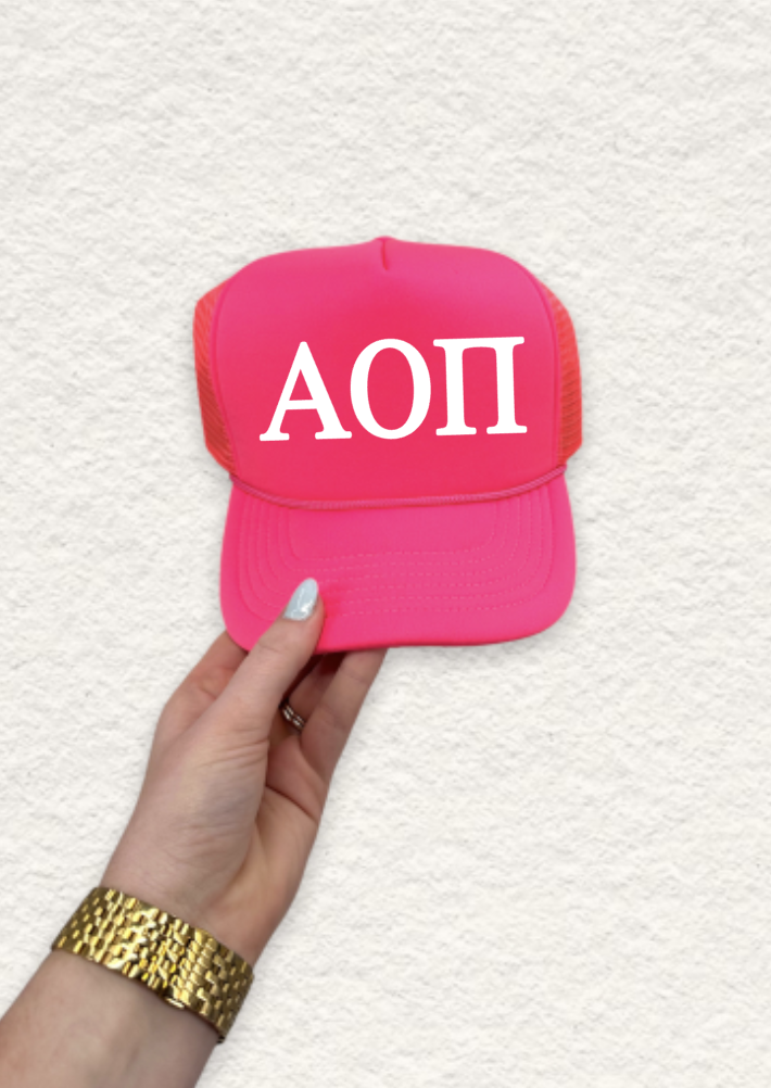 Sorority Letter Trucker Hat