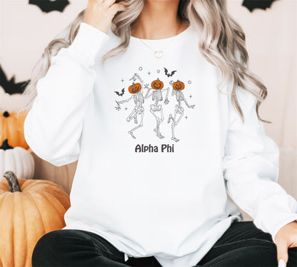 Dancing Skeleton Sorority Crewneck Sweatshirt