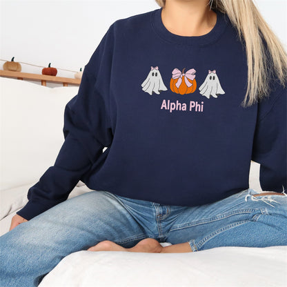 Ghost Bow Sorority Crewneck Sweatshirt