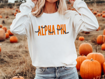 Halloween Bats Sorority Crewneck Sweatshirt