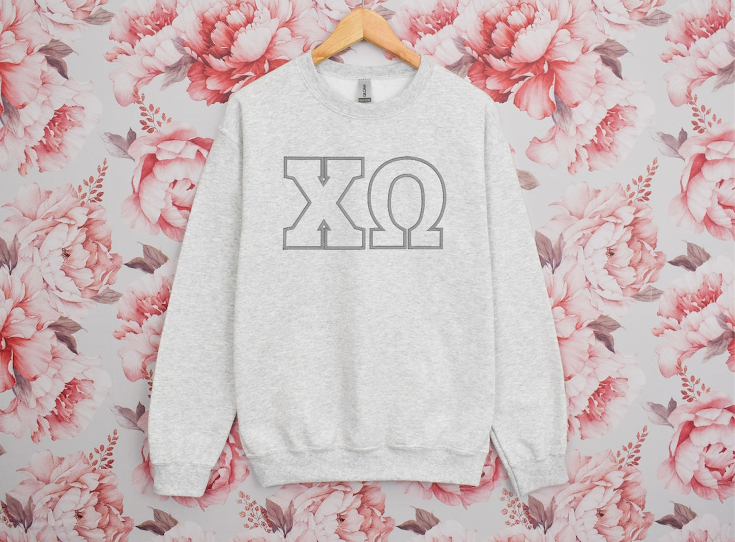 Sorority Letter Outline Crewneck Sweatshirt