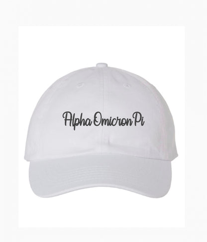 Cursive Letters Embroidered Hat