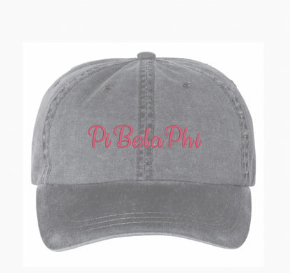 Cursive Letters Embroidered Hat