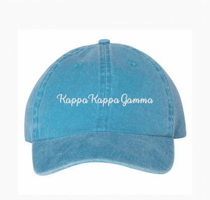 Cursive Letters Embroidered Hat