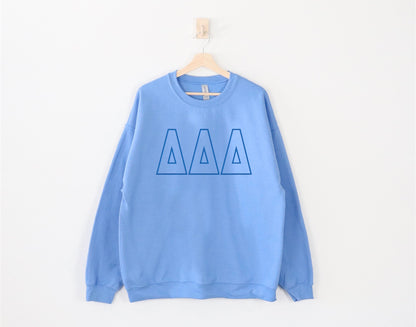 Sorority Letter Outline Crewneck Sweatshirt