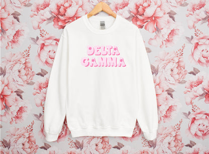 Groovy Pink Sorority Crewneck Sweatshirt