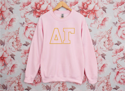 Sorority Letter Outline Crewneck Sweatshirt