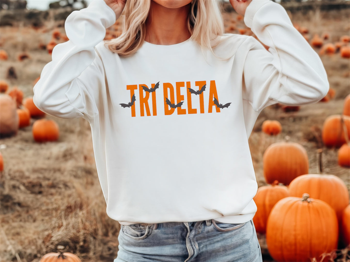 Halloween Bats Sorority Crewneck Sweatshirt