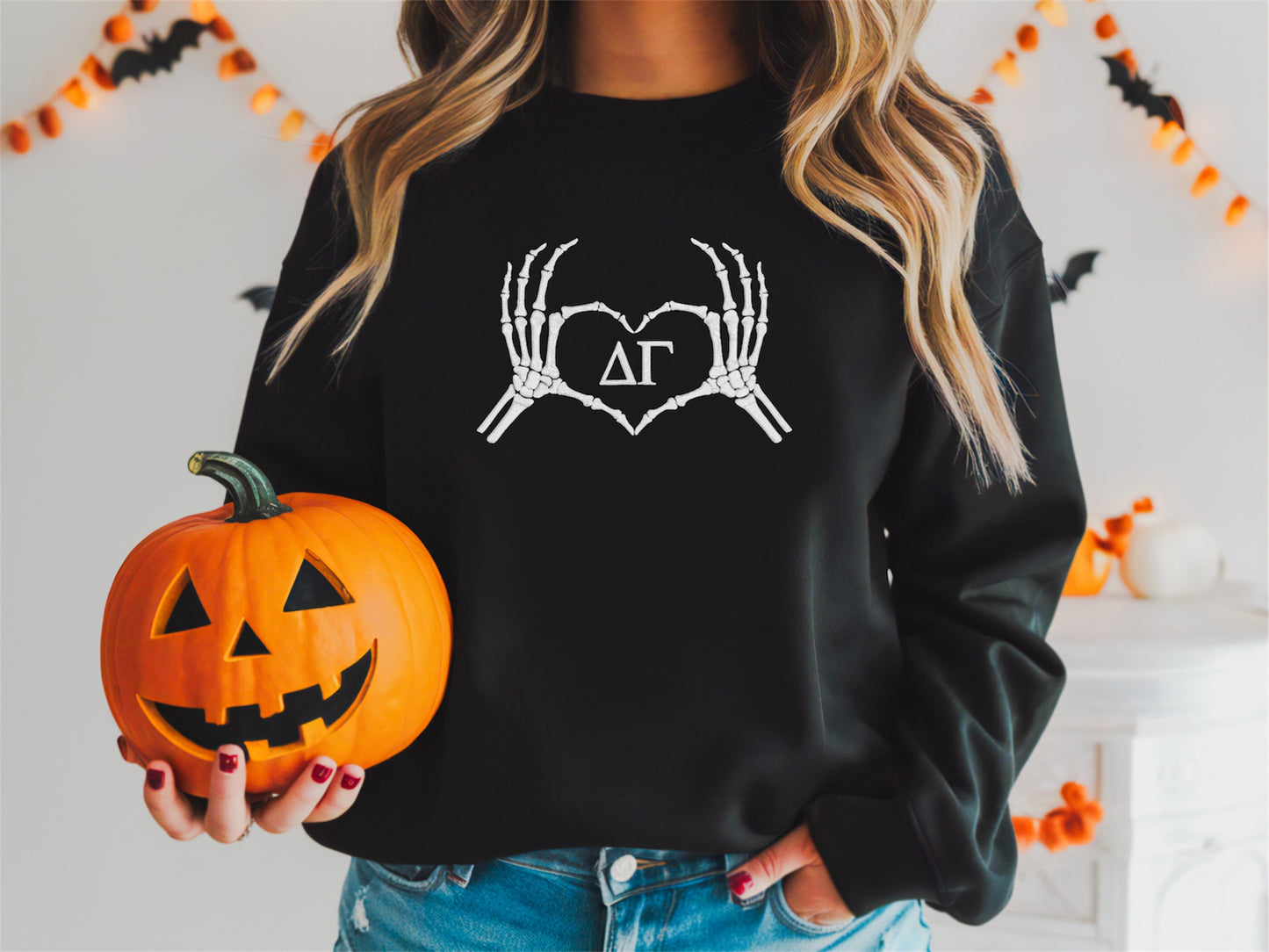 Skeleton Hands Sorority Crewneck Sweatshirt