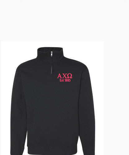 Sorority Quarter Zip Fleece Jacket with Year