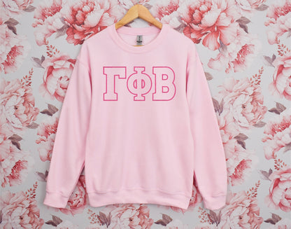 Sorority Letter Outline Crewneck Sweatshirt