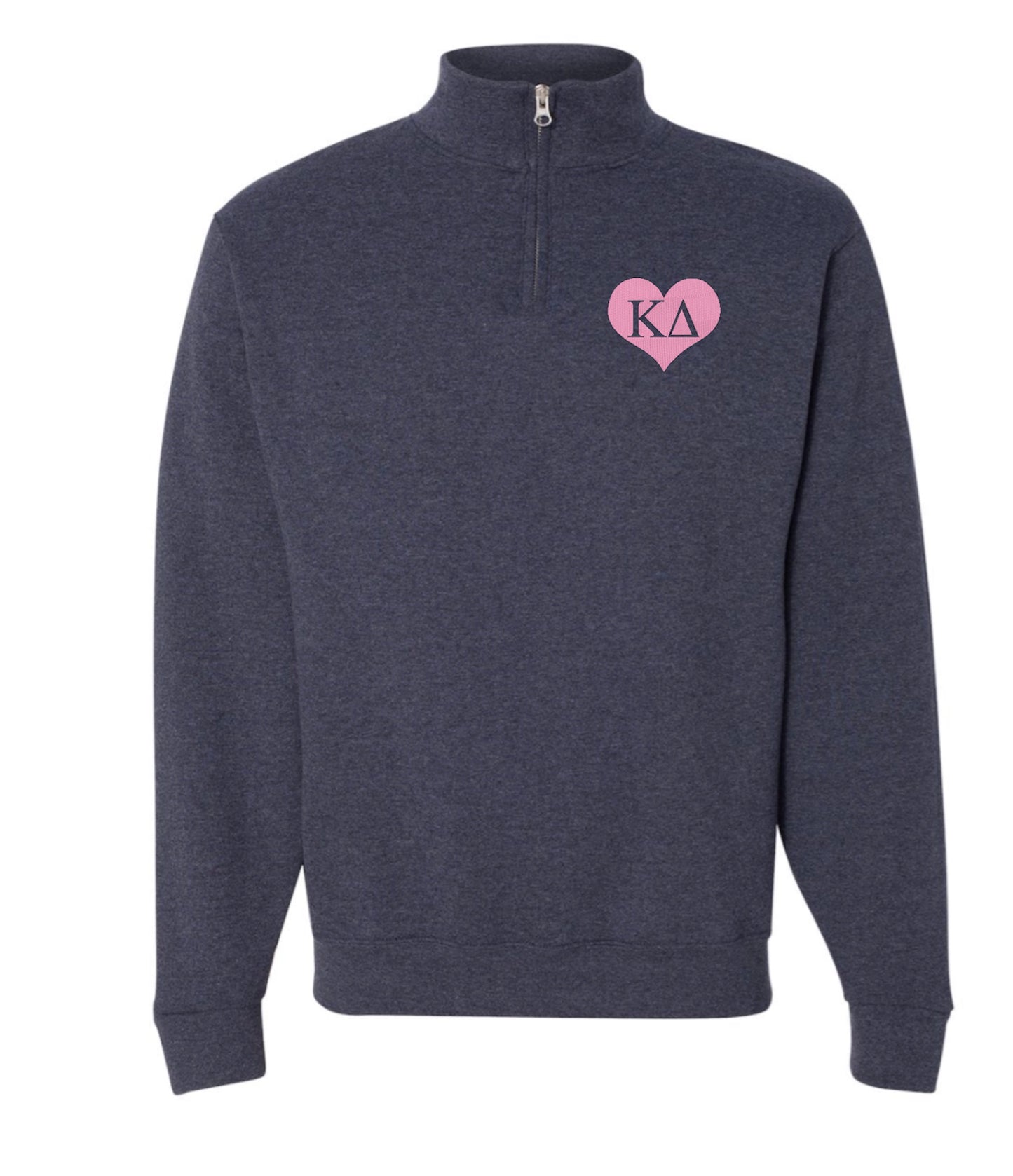 Heart Sorority Quarter Zip Fleece Jacket