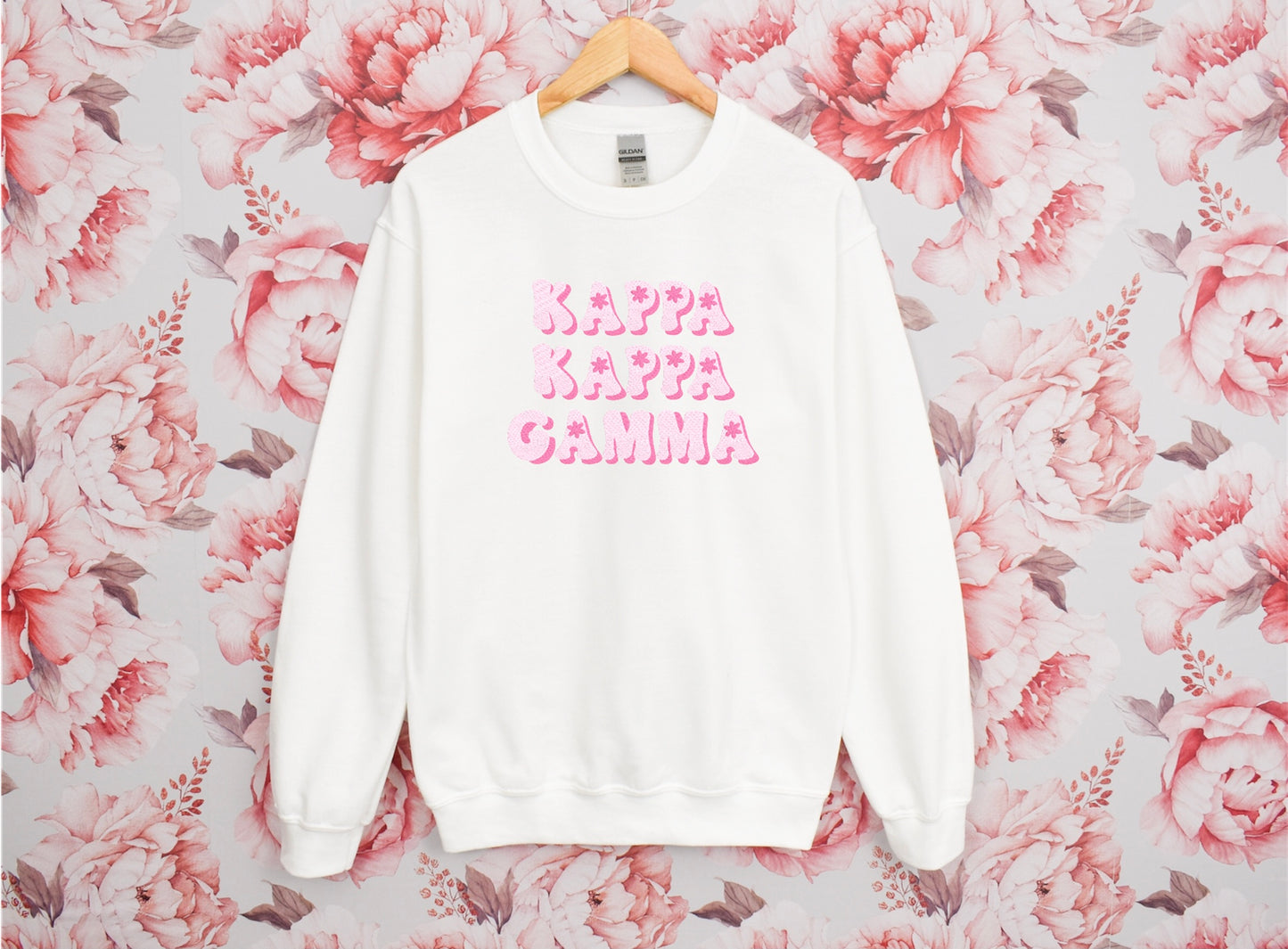 Groovy Pink Sorority Crewneck Sweatshirt