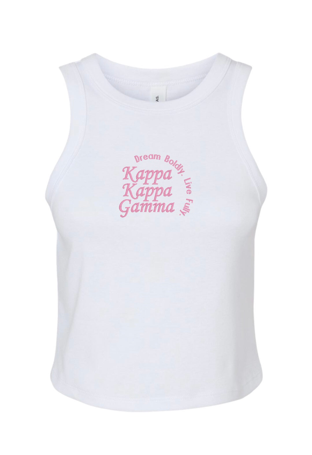 Embroidered Sorority Motto Tank Top