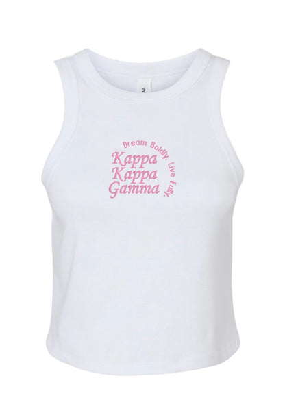 Embroidered Sorority Motto Tank Top