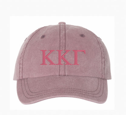 Greek Letters Embroidered Hat