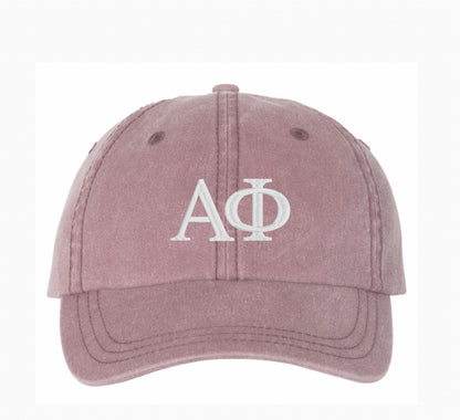 Greek Letters Embroidered Hat