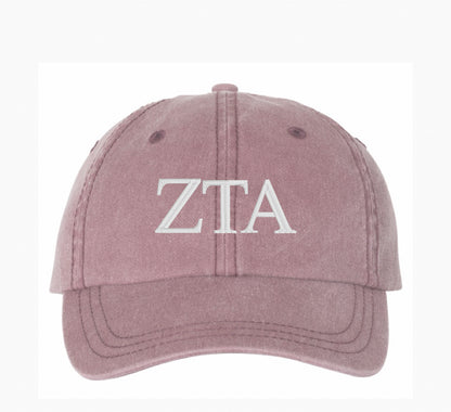 Greek Letters Embroidered Hat