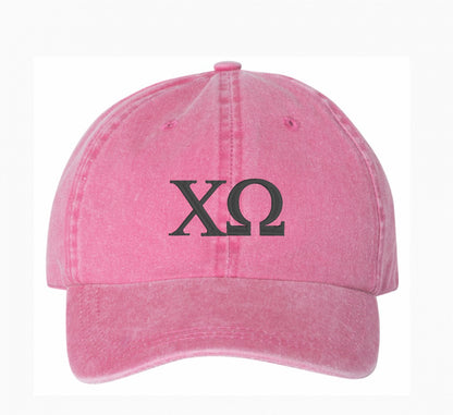 Greek Letters Embroidered Hat