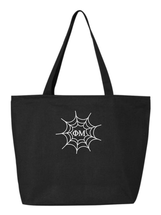 Halloween Embroidered Tote Bag with Zipper