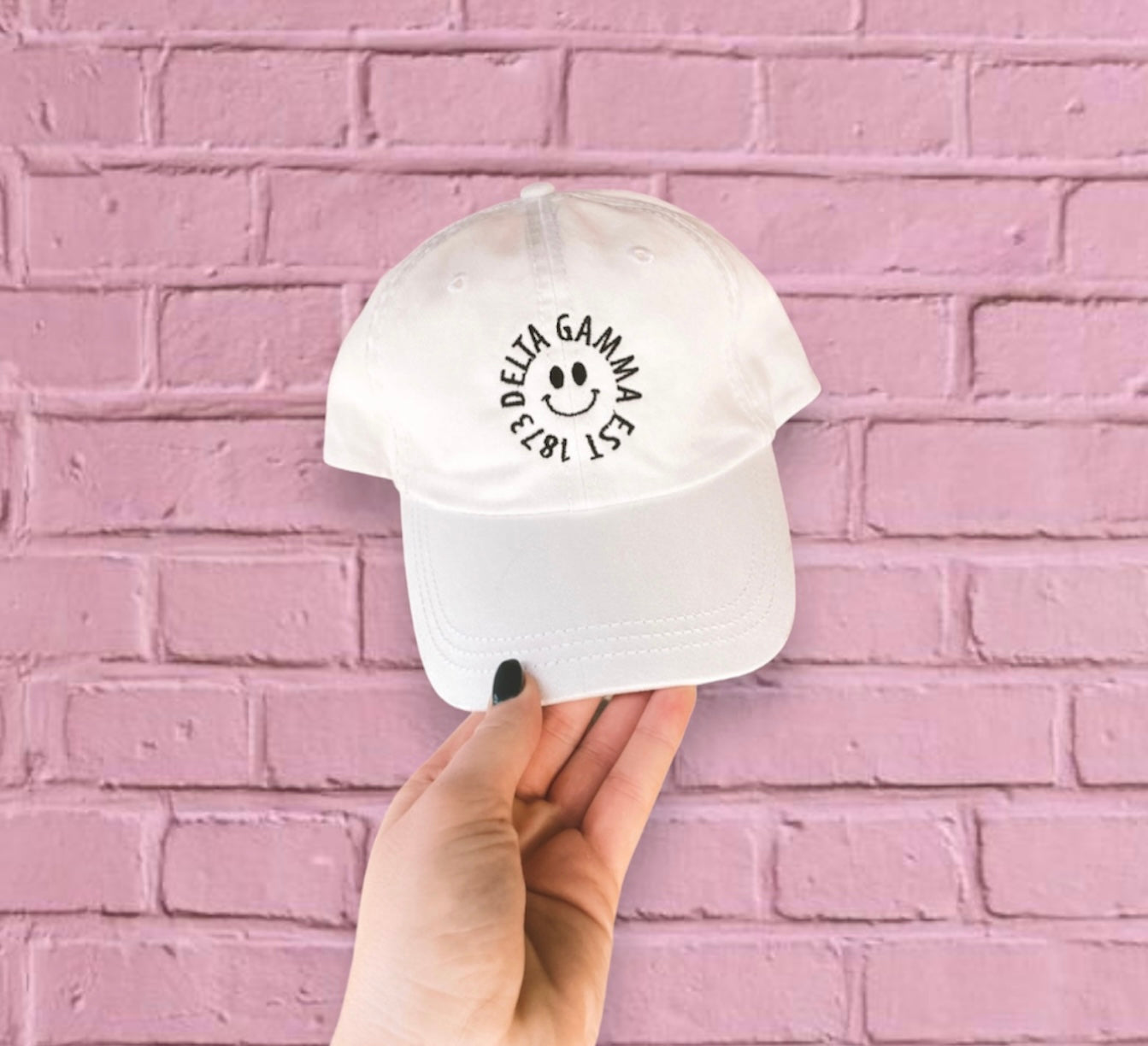 Smiley Embroidered Hat