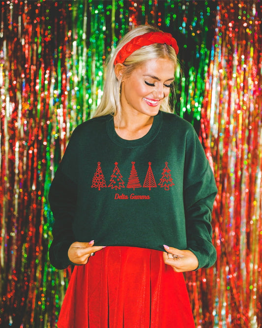 Christmas Tree Sorority Crewneck Sweatshirt