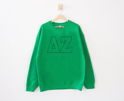 Sorority Letter Outline Crewneck Sweatshirt