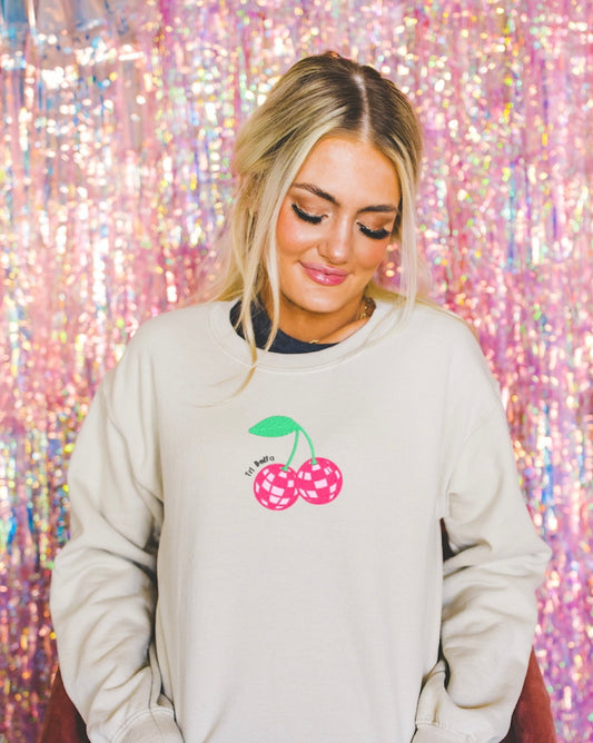 Disco Cherry Sorority Crewneck Sweatshirt