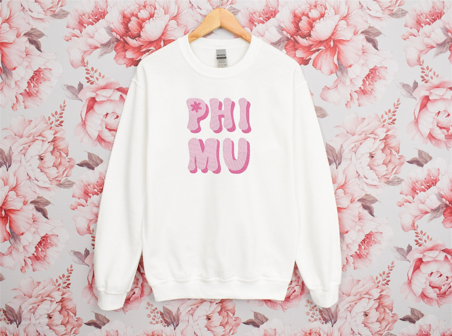 Groovy Pink Sorority Crewneck Sweatshirt