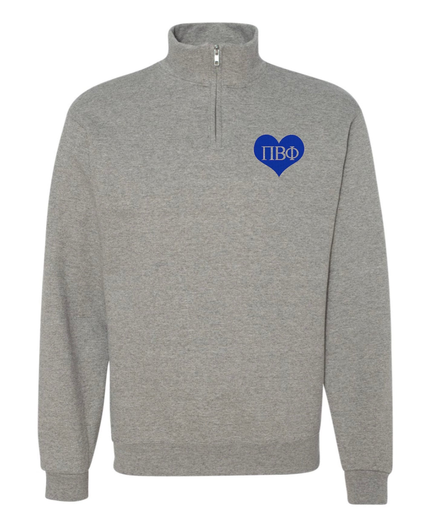 Heart Sorority Quarter Zip Fleece Jacket