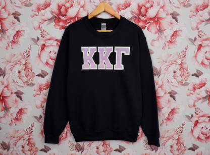 Sorority Applique Greek Letter Sweatshirt