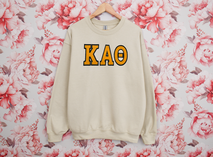 Sorority Applique Greek Letter Sweatshirt