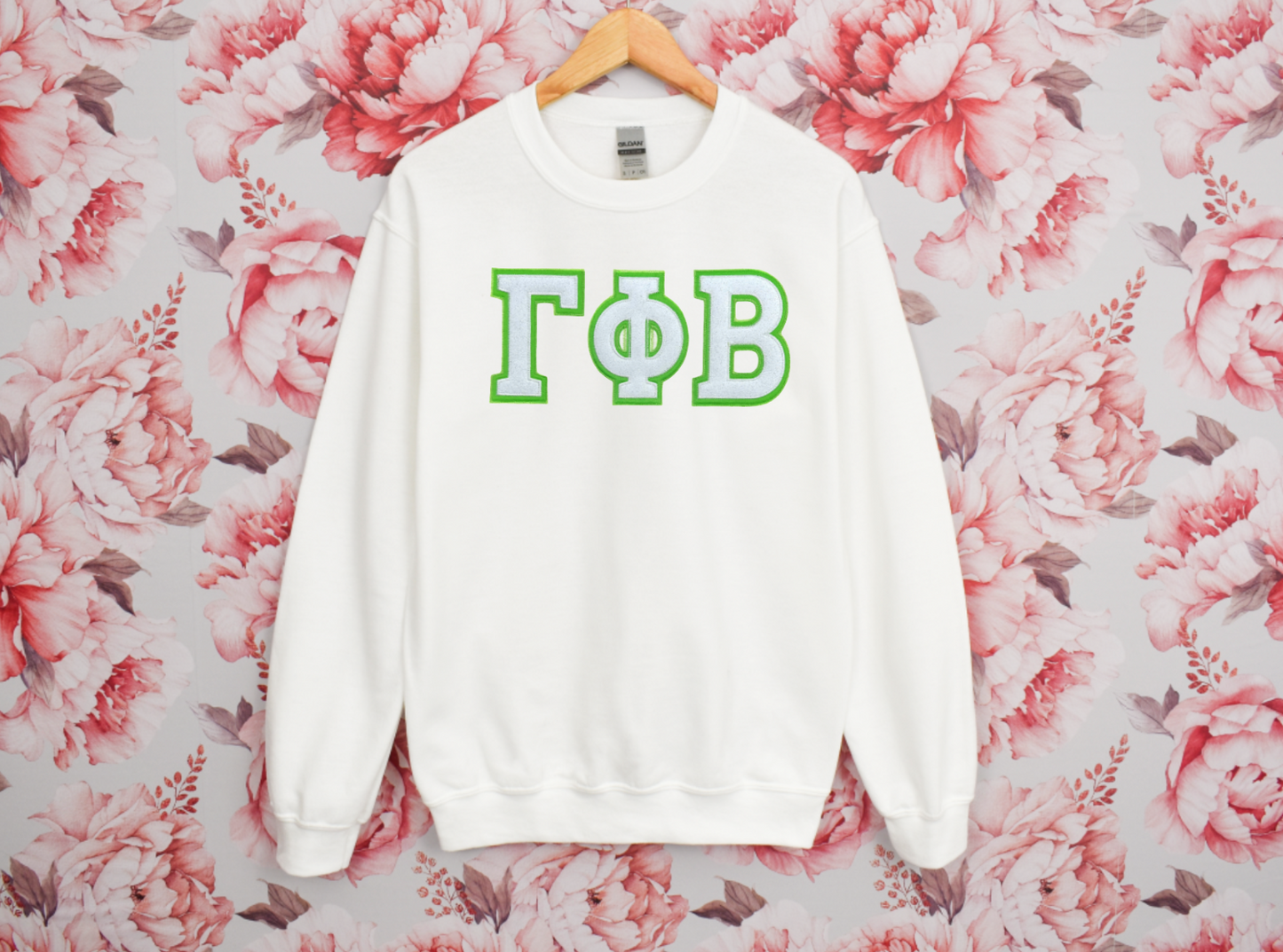 Sorority Applique Greek Letter Sweatshirt