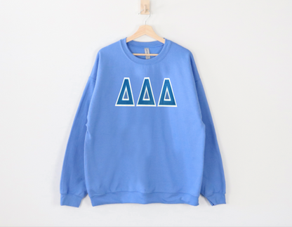 Sorority Applique Greek Letter Sweatshirt