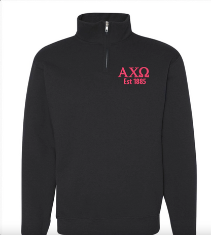 Sorority Quarter Zip Fleece Jacket with Year