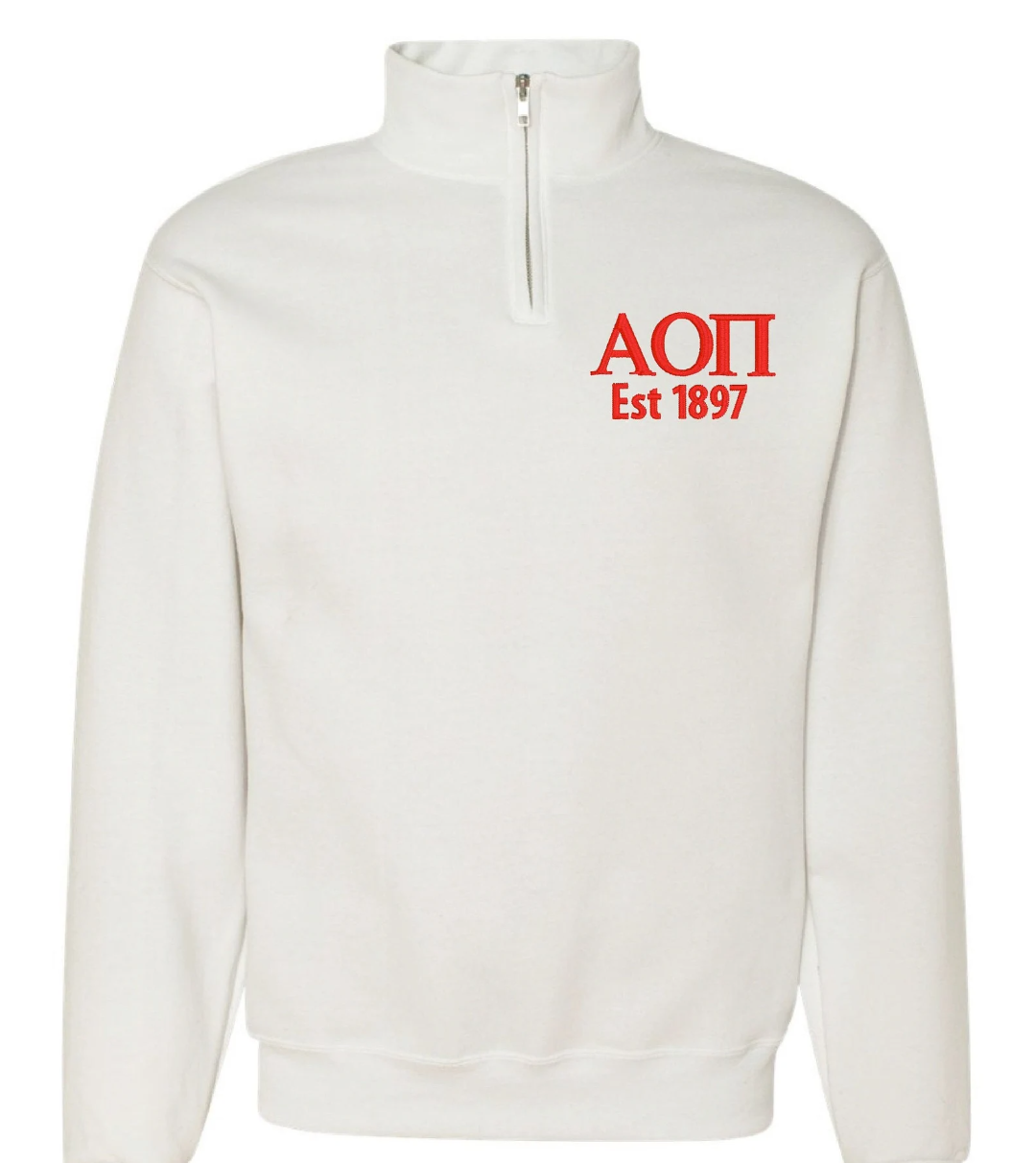 Sorority Quarter Zip Fleece Jacket with Year