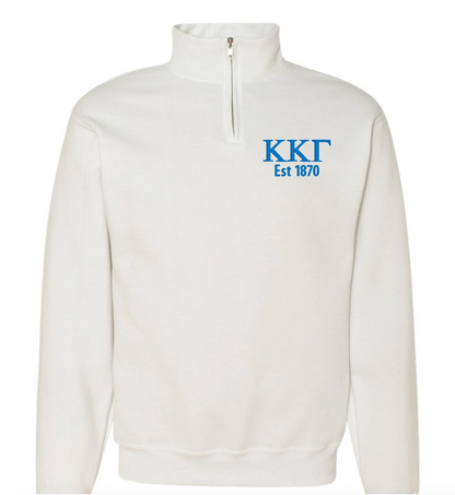 Sorority Quarter Zip Fleece Jacket with Year