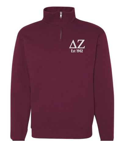 Sorority Quarter Zip Fleece Jacket with Year