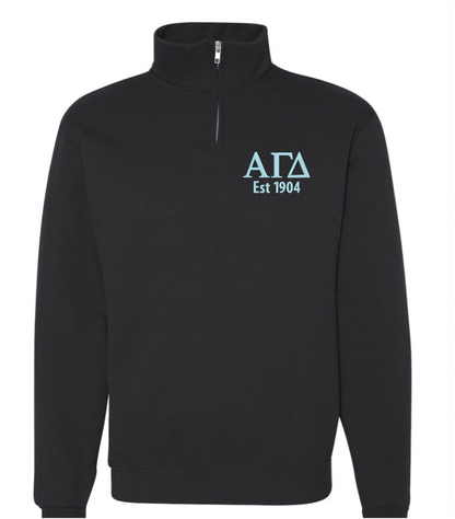 Sorority Quarter Zip Fleece Jacket with Year