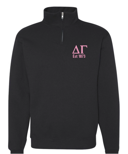 Sorority Quarter Zip Fleece Jacket with Year