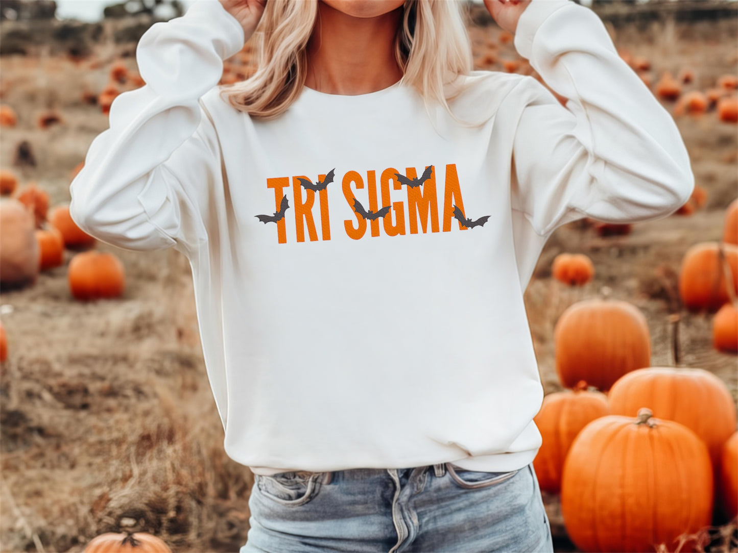 Halloween Bats Sorority Crewneck Sweatshirt