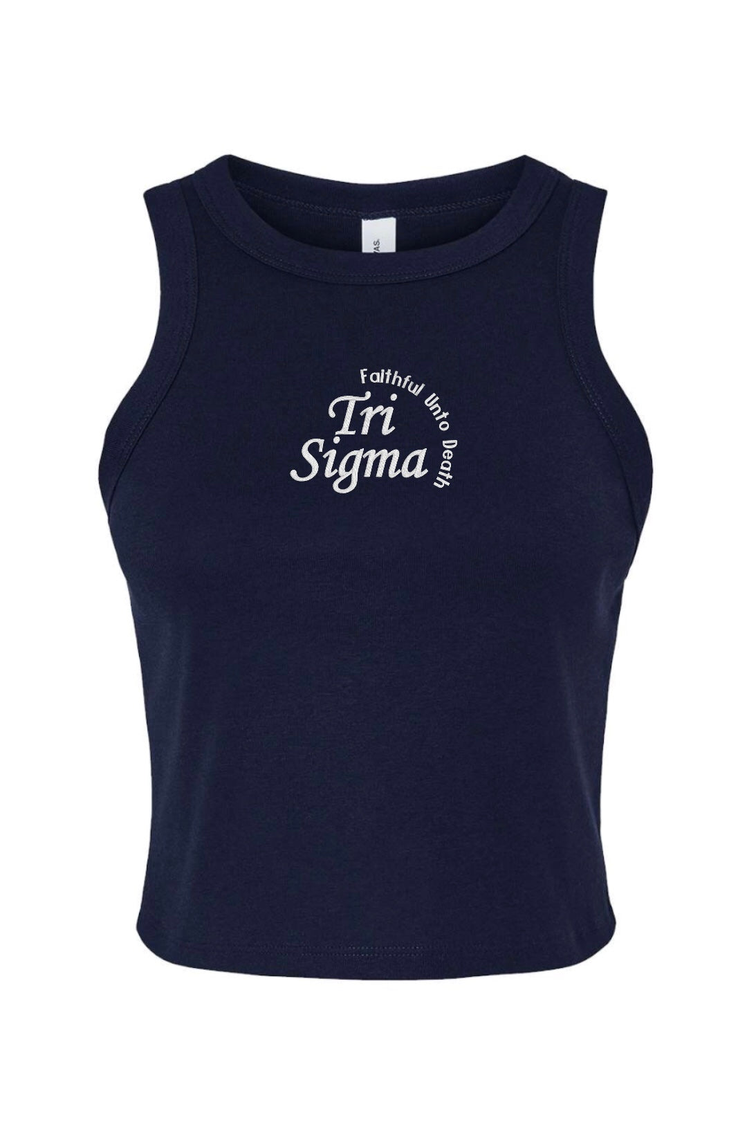 Embroidered Sorority Motto Tank Top